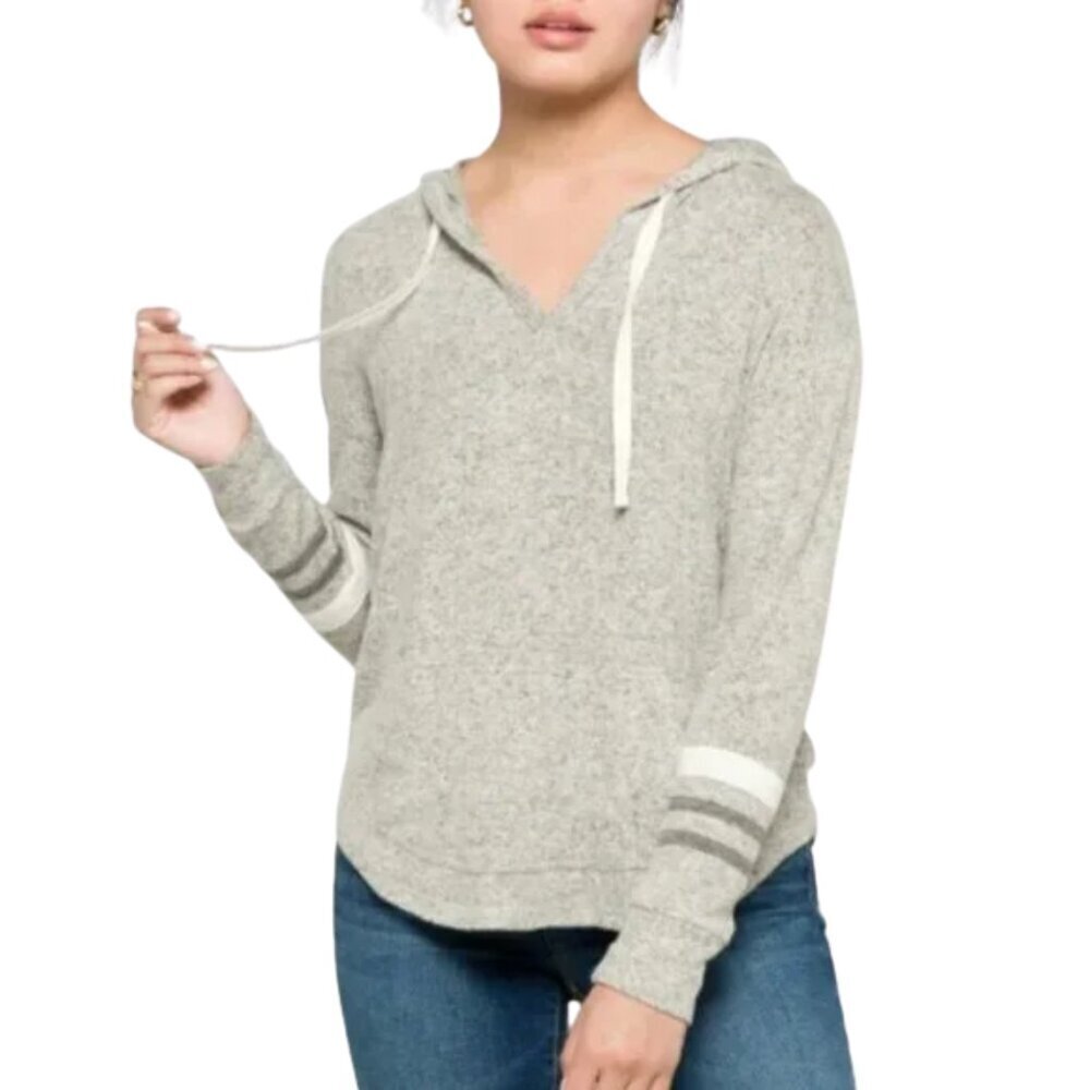 NWT Market & Spruce Stitchfix Kallon Brushed Knit Pullover Hoodie in Gray Sz. 3X